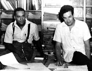 Richard Wright and Paul Green, working on Native Son